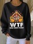 Lässig Rundhals Truthahn Sweatshirt