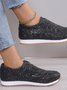 Lässig Unifarben Atmungsaktiv Slip On Flach Flache Schuhe Nahtverarbeitung