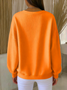 Lässig Rundhals Truthahn Sweatshirt