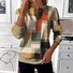 Lässig Stehkragen Geometrisch Sweatshirt