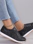 Lässig Unifarben Atmungsaktiv Slip On Flach Flache Schuhe Nahtverarbeitung