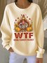 Lässig Rundhals Truthahn Sweatshirt