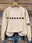 Lässig Rundhals Textbriefe Sweatshirt