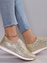 Lässig Unifarben Atmungsaktiv Slip On Flach Flache Schuhe Nahtverarbeitung