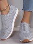 Lässig Unifarben Atmungsaktiv Slip On Flach Flache Schuhe Nahtverarbeitung