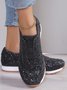 Lässig Unifarben Atmungsaktiv Slip On Flach Flache Schuhe Nahtverarbeitung