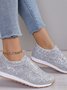 Lässig Unifarben Atmungsaktiv Slip On Flach Flache Schuhe Nahtverarbeitung