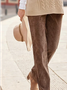 Damen Unifarben Lang Hose Retro Frühling/Herbst Hose