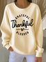 Lässig Rundhals Textbriefe Sweatshirt