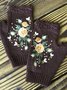 Gestrickt Böhmisch Geblümt Herbst und Winter ins Bestickt Damen Warm Handschuhe Biene Blume Erwachsene Gestrickt Handschuhe Bestickt Wolle Handschuhe
