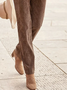 Damen Unifarben Lang Hose Retro Frühling/Herbst Hose