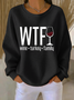 Lässig Rundhals Textbriefe Sweatshirt