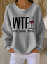 Lässig Rundhals Textbriefe Sweatshirt