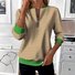 Lässig Stehkragen Geometrisch Sweatshirt