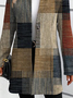 Damen Frühling/Herbst Oberbekleidung Retro Print Geometrisch Langarm Stehkragen Jacke