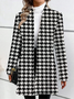 Damen Frühling/Herbst Oberbekleidung Retro Print Geometrisch Langarm Stehkragen Jacke