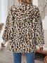 Damen Frühling/Herbst Oberbekleidung Lässig Polka Dots Langarm Kapuze Jacke