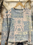 Lässig Rundhals Geblümt Sweatshirt Print