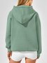 Lässig Kapuze Unifarben Sweatshirt Nahtverarbeitung