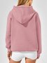Lässig Kapuze Unifarben Sweatshirt Nahtverarbeitung