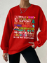 Lässig Rundhals Textbriefe Sweatshirt
