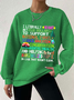 Lässig Rundhals Textbriefe Sweatshirt