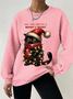 Lässig Rundhals Weihnachten Sweatshirt