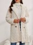 Damen Winter Oberbekleidung Lässig Unifarben Langarm Jacke