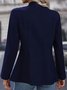 Damen Frühling/Herbst Oberbekleidung Lässig Unifarben Langarm Jacke