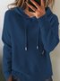 Damen Unifarben Langarm Bequem Retro Pullover