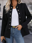 Damen Frühling/Herbst Oberbekleidung Lässig Unifarben Langarm Jacke