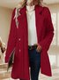 Damen Winter Oberbekleidung Lässig Unifarben Langarm Jacke