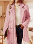Damen Winter Oberbekleidung Lässig Unifarben Langarm Jacke