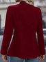 Damen Frühling/Herbst Oberbekleidung Lässig Unifarben Langarm Jacke