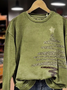 Lässig Rundhals Weihnachten Sweatshirt Print