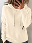 Damen Unifarben Langarm Bequem Retro Pullover