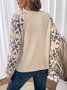 Lässig Rundhals Farbblock Sweatshirt