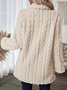 Damen Winter Oberbekleidung Lässig Unifarben Langarm Jacke