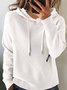 Damen Unifarben Langarm Bequem Retro Pullover
