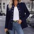 Damen Frühling/Herbst Oberbekleidung Lässig Unifarben Langarm Jacke