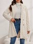 Damen Winter Oberbekleidung Lässig Unifarben Langarm Jacke