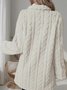 Damen Winter Oberbekleidung Lässig Unifarben Langarm Jacke