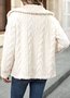 Damen Frühling/Herbst Oberbekleidung Lässig Unifarben Langarm Schalkragen Jacke