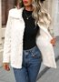 Damen Frühling/Herbst Oberbekleidung Lässig Unifarben Langarm Schalkragen Jacke