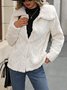 Damen Frühling/Herbst Oberbekleidung Lässig Unifarben Langarm Schalkragen Jacke