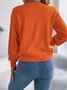 Damen Baumwolle Geometrisch Langarm Bequem Lässig Pullover