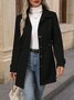 Damen Frühling/Herbst Oberbekleidung Lässig Unifarben Langarm Schalkragen Jacke