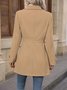 Damen Frühling/Herbst Oberbekleidung Lässig Unifarben Langarm Schalkragen Jacke