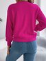 Damen Baumwolle Geometrisch Langarm Bequem Lässig Pullover