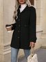 Damen Frühling/Herbst Oberbekleidung Lässig Unifarben Langarm Schalkragen Jacke